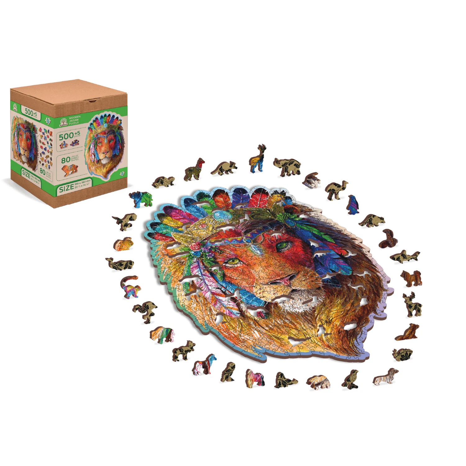 Mystischer Löwe Puzzle | Holz Puzzle - Image 5